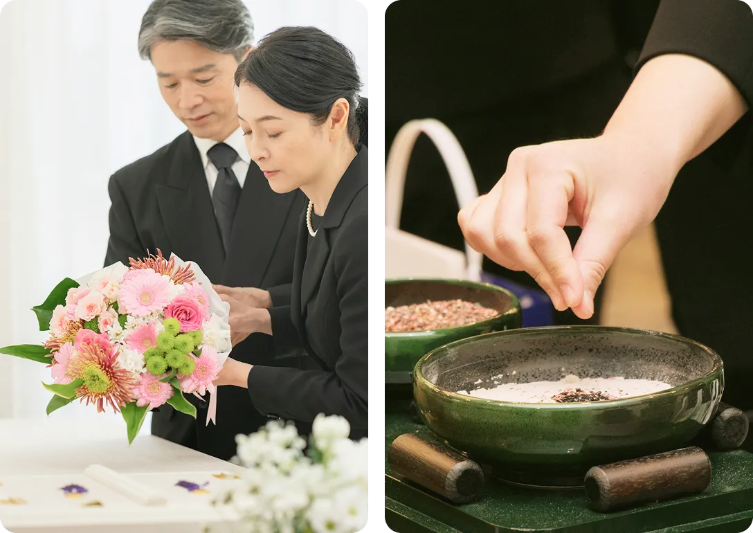 ご遺族とスタッフの打ち合わせ